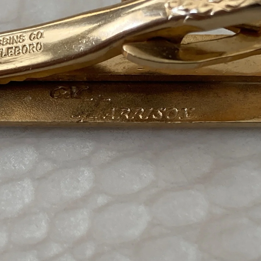 Vintage Rare Robbins Co.4 Seasons Colorful Tie Clip Pin. Engraved Harrison